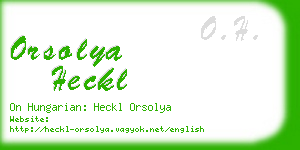 orsolya heckl business card